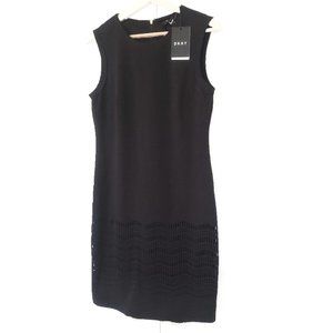 DKNY Little Black Dress NWT! Size 6 Sheath dress with cutout details.
